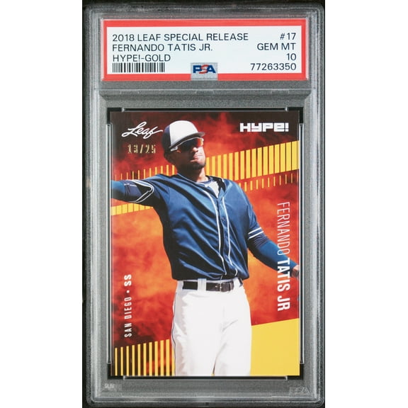 Fernando Tatis Jr. PSA 10 2018 Leaf Hype #17 Rookie Card Gold #13/25
