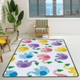 thumbnail image 3 of Coolnut Area Rug Cute Cartoon Pastel Elephants Nursery Rug Floor Mat Kids Playing Mat 7' x 5' (80 x 58 in) for Living Room Bedroom, 3 of 6