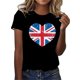 thumbnail image 2 of Fiudx Ropa de Mujer Blusa de Mujer Lisa Casual Manga Corta Moda Cuello Redondo Tops Regulares, 2 of 4