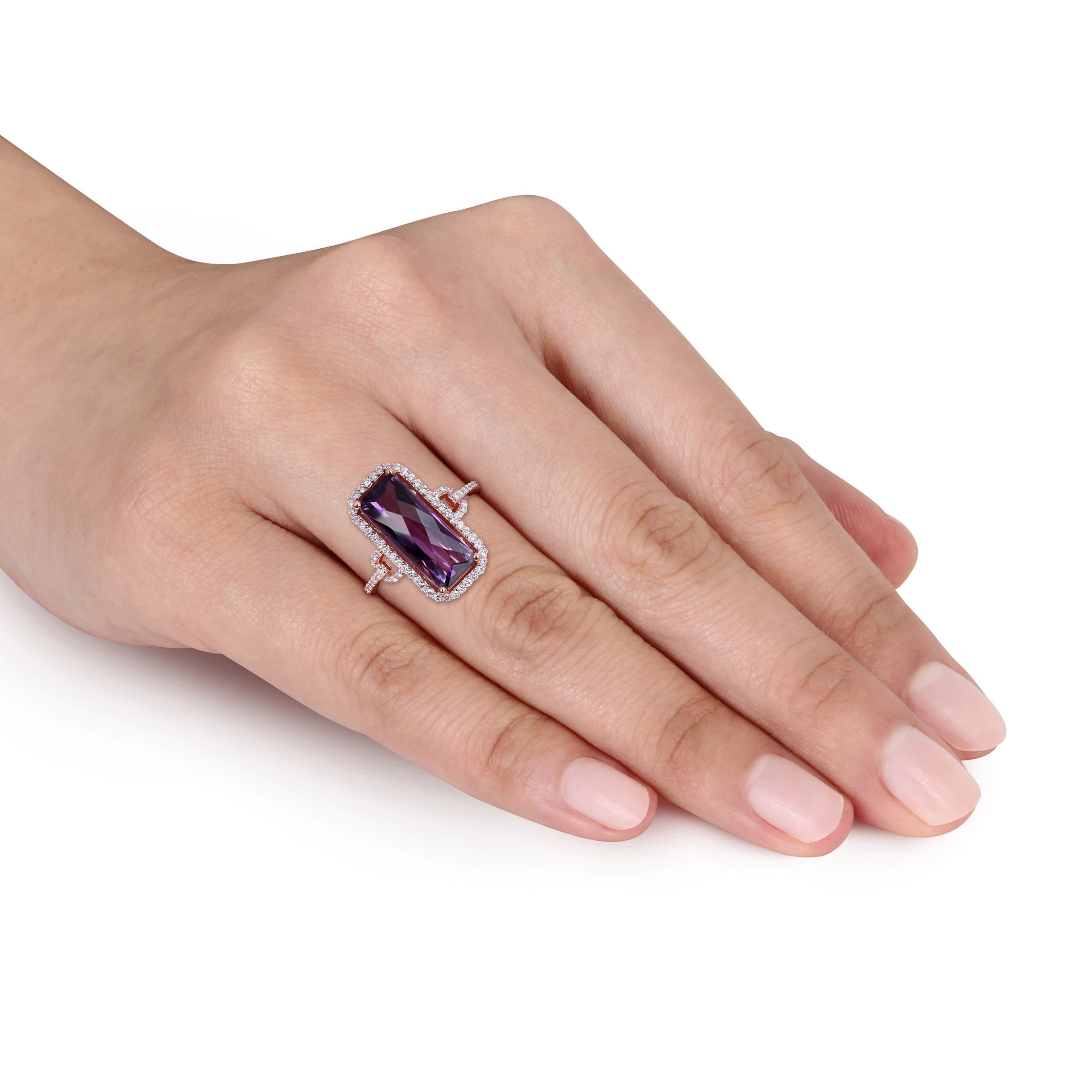 Everly Women's Amethyst 14k Rose Gold Ring