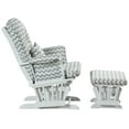 thumbnail image 4 of Angel Line Monterey II Glider and Ottoman, White Finish with Gray Chevron Cushions, 4 of 5