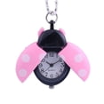 thumbnail image 7 of Mini Ladybug Fob Watch, Purple Black Spots, Silver Link Chain, Gift for Her Birthday, 1 Pc, 7 of 7
