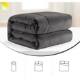 thumbnail image 5 of 1 Piece New Fluffy Pattern Comforter, 800 TC, 100% Egyptian Cotton, King/California King Size Dark Grey Solid, 5 of 6