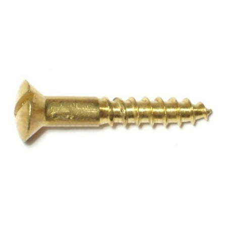 

#8 x 1 Brass Slotted Oval Head Wood Screws WSOB-134