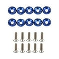 thumbnail image 2 of SPRING PARK 1 Set(10 x Bolt Washers&10 x Screws) M6 Stable Bolt Washer Bright-colored Stainless Steel Exquisite Easy to Install Fender Washer for Auto Car, 2 of 7