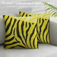 thumbnail image 3 of ONETECH Decorative Throw Square Pillow Case Cover Cushion Covers Yellow Zebra Animal Print Pattern  Home Sofa Decor Pillowcase, 3 of 5