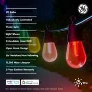 GE Cync 24ft Café Lights Dynamic Effects Smart LED Color Changing Patio String Lights