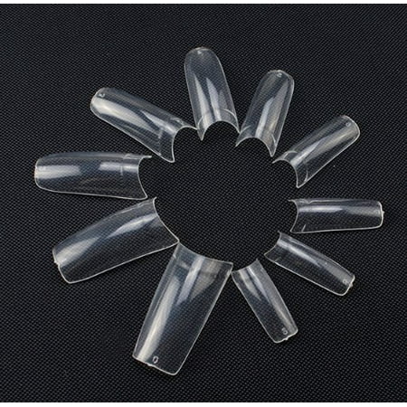 - wadeo Acrylic UV Gel Half French Clear False Finger Nail Art Tips Tools 500 PCS
