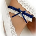 thumbnail image 2 of Elegant Bridal Wedding Garter with Rhinestone Lace Design for Bride and Prom Night, 2 of 3