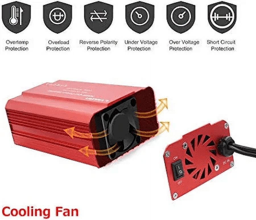 Lvyuan 500 watts power Inverter converter DC 12V to AC 110V car inverter 2usb car adapter