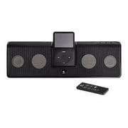Logitech mm50 - Speaker dock - for portable use - black - for Apple iPod (3G, 4G, 5G); iPod mini
