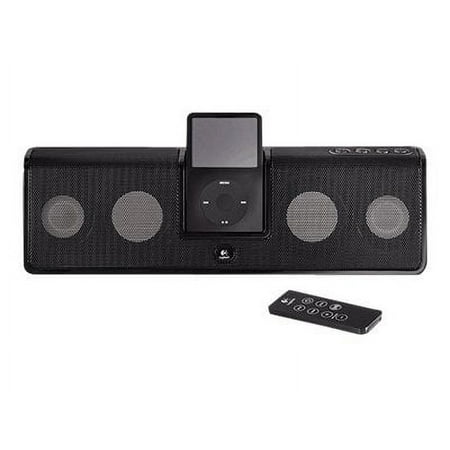 Logitech mm50 - Speaker dock - for portable use - black - for Apple iPod (3G, 4G, 5G); iPod mini