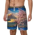 thumbnail image 2 of Gaeub Cherry Blossoms Mens Swim Trunks Stretch Beach Shorts Quick Dry for Men Swim Shorts Swimwear with Pockets- Large, 2 of 9