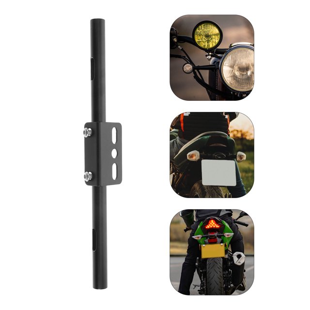 Luxshiny Motorcycle Plate Holder Black Iron 1Set for Turn Signal Installation