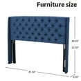 thumbnail image 4 of Height-Adjustable Headboards for King Beds - Navy Blue, 4 of 5