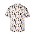 thumbnail image 3 of Daiia Halloween Gnome Hawaiian Shirt for Men Gentle Cotton Regular Short Sleeve Casual-Medium, 3 of 9