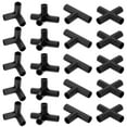 thumbnail image 1 of Uxcell 20 Pcs 11mm Conectores de Construcción de Marcos de Invernadero, 4 Tipos de Conexión de Tubería para Enrejado de Uvas/Cobertizo de Sombra/Estacas de Jardinería [Negro], 1 of 1