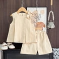 thumbnail image 2 of CAUYDY Toddler Baby Girls Summer Clothes Short Sleeves T-Shirt Tops + Shorts Cute Outfits Set For Kids 3t 4t 5t 6t 7t Daily School Activities (Sizes 2-3 Years,F02-White), 2 of 8