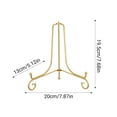 thumbnail image 2 of Linnome 5 Pack Metal Display Stand Adjustable Plate Photo Frame Art Holder Decorative Easel for Ceramic Plates Picture Canvas Craft Desktop Display, 2 of 5