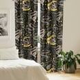 thumbnail image 2 of Ambesonne Bohemian Curtains, Snake Moon Star Celestial, Pair of 28"x63", Mustard Eggplant and Grey, 2 of 5