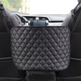 thumbnail image 1 of Soporte para bolso de coche, bolso de gran capacidad de malla organizadora de respaldo de asiento de cuero, (cuero-negro) ZefeiWu 8390606568656, 1 of 1