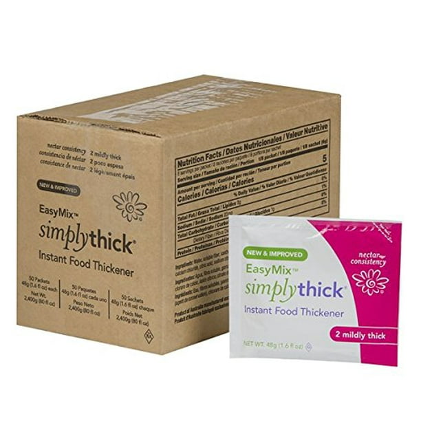SimplyThick Easy Mix Gel Thickener 48g Bulk Packets 50 Ct Walmart