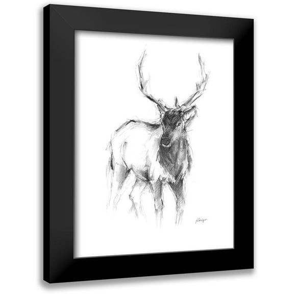 Harper, Ethan 12x14 Black Modern Framed Museum Art Print Titled - Western Animal Sketch II