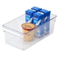 Mainstays Small Fridge Bin, 12x6x4 inches, Clear Plastic