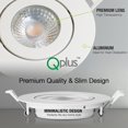 thumbnail image 2 of QPLUS 4” Dimmable Slim Recessed LED Gimbal Pot Lights (8 Pack), 2 of 5