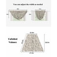 thumbnail image 6 of Waterfall Valances for Windows, Vintage Flowers Kitchen Sheer Valance Curtains, Branch Plants Beige Botanical Rustic Rod Pocket Elegant Swag Valances for Living Room Bedroom, 47.2"x38.5", 1 Panel, 6 of 8