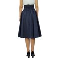 thumbnail image 5 of Bimba Smocked Elastic High Waist Cotton Skirt With Pockets a-line Skirts, 5 of 9
