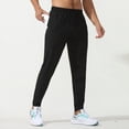 thumbnail image 5 of Pantalones de running para hombre, pantalones de fitness tejidos, holgados, de secado rápido, con cinturón, pantalones casuales elásticos para exteriores, 5 of 5