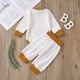 thumbnail image 3 of Gibobby Conjunto de leggings para bebés y niñas acanalado de Color para primavera y otoño para niños pequeños, conjunto de ropa de ocio para bebés de 2 uds.(Blanco,18-24 Meses), 3 of 5
