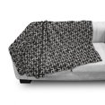 thumbnail image 3 of Black and White Soft Flannel Fleece Blanket, Plus Signs Abstract Pattern Geometric Tile Ornament in Contrasting Colors, Cozy Plush for Indoor and Outdoor Use, 50" x 70", Black White, by Ambesonne, 3 of 6