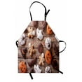 thumbnail image 1 of Cookie Apron, Sweets Covered in Chocolate Dipped in Frosting Halloween Theme Ghosts and Pumpkins, Unisex Kitchen Bib with Adjustable Neck for Cooking Gardening, Adult Size, Multicolor, by Ambesonne, 1 of 4