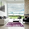 thumbnail image 7 of Ahgly Company Machine Washable Indoor Round Industrial Modern Pastel Violet Purple Area Rugs, 5' Round, 7 of 7