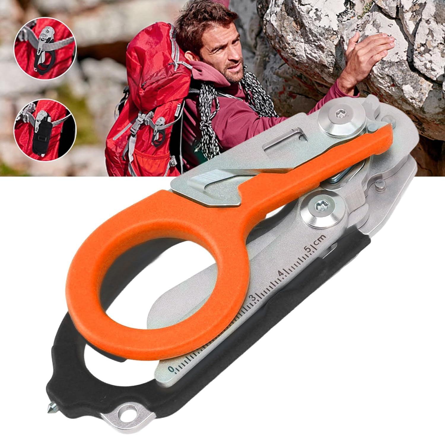 Trauma Shears,6 in-1 Emergency Response Shears with Protective Sheath,Medical Scissors Trauma Scissors for Outdoor Camping Rescue