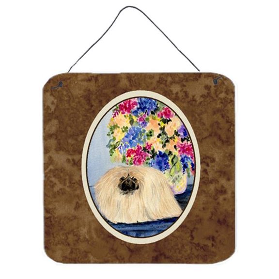 6 In. Pekingese Aluminium Metal Wall Or Door Hanging Prints