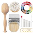 thumbnail image 1 of Hioecau Mini Darning Loom Kit Wooden Darning Mushroom Knit Patch Maker Kit Weaving Loom with 50 Color Threads Large Eye Needles for Mending Socks Sweaters Jeans Handcraft DIY Repair, 1 of 8