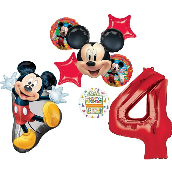 The Ultimate Mickey Mouse 4th Birthday Party Supplies and Balloon Decorations