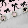 thumbnail image 4 of Feelyou Black Pink Bow Curtains Pack of 2 (42x84 Each), Cartoon Curtains Blackout, 4 of 6