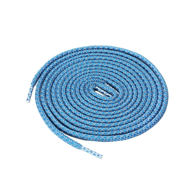 INSPIRE CHIC 2 Pairs Athletic Unisex Elastic Reflective Round Shoelaces for Sneakers Blue 140 cm/55"