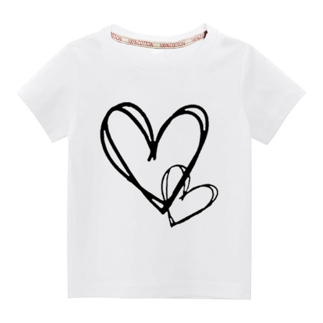 Pisexur Mode Mignon pour Tout-Petits Garçons Filles Col Rond Imprimé Manches Courtes