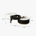 thumbnail image 4 of POVISON Lift-top Modern Nesting Coffee Table Set Of 2, White Sintered Stone Coffee Table Set For Living Room, 31.49'', Black, 4 of 8