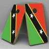 St Kitts Nevis Flag Cornhole Board Vinyl Decal Wrap