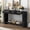 Black, variant on Euroco 59.8" Modern Console Table with 3 Drawers, Wood Sofa Table with Bottom Shelf & Semi-Circular Design,Farmhouse Entryway Table for Living Room,Hallway,Entryway, Foyer, Black