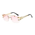 thumbnail image 1 of Gafas de sol Yinane rectangulares sin marco polarizadas para hombres y mujeres rosa, 1 of 8
