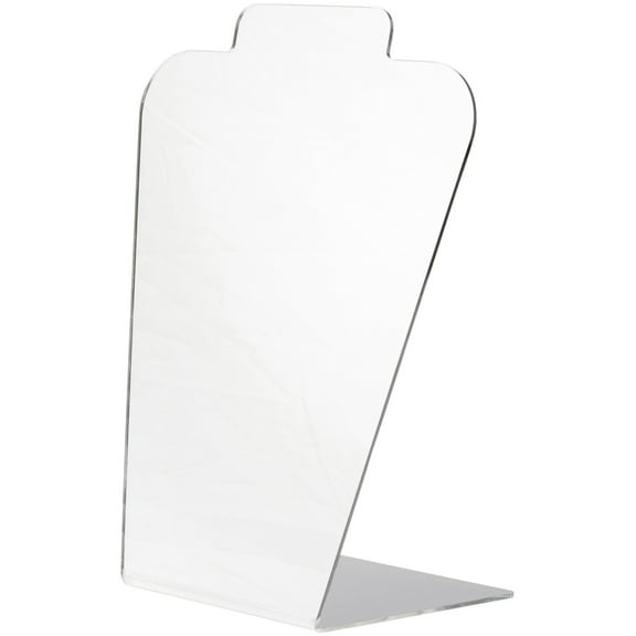 Plymor Acrylic Basic Tall Necklace Display Stand (Mirrored), 8.5" W x 4" D x 11.5" H