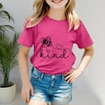 thumbnail image 2 of Hessimy Girl's Short Sleeve Graphic Tees Crew Neck Beach Tops Casual Summer T-Shirts(D,8-9 Years), 2 of 4