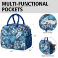thumbnail image 4 of Exotic Tropical Plant Lunch Bag – Leafy Botanical Pattern, Insulated Cooler Tote for Outdoor and Office Use, 4 of 6